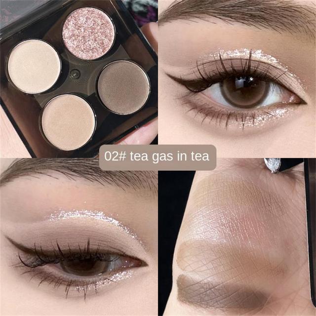 4-Color Pearlescent Eyeshadow Palette