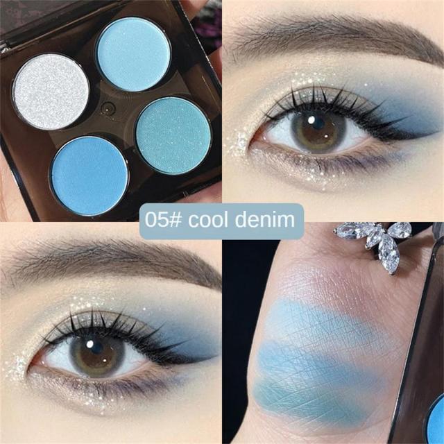 4-Color Pearlescent Eyeshadow Palette