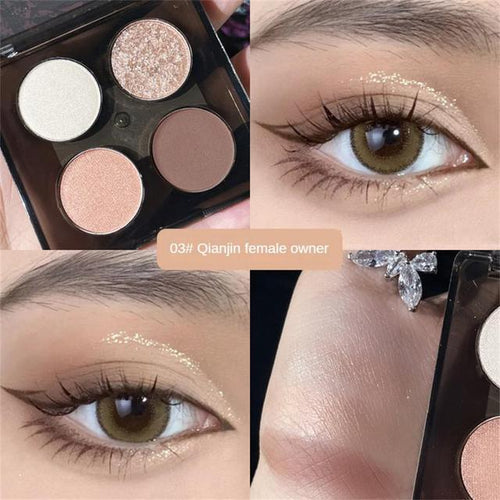 4-Color Pearlescent Eyeshadow Palette