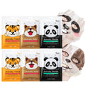 6-Pack Animal Character Sheet Masks - Hydrating Face Masks