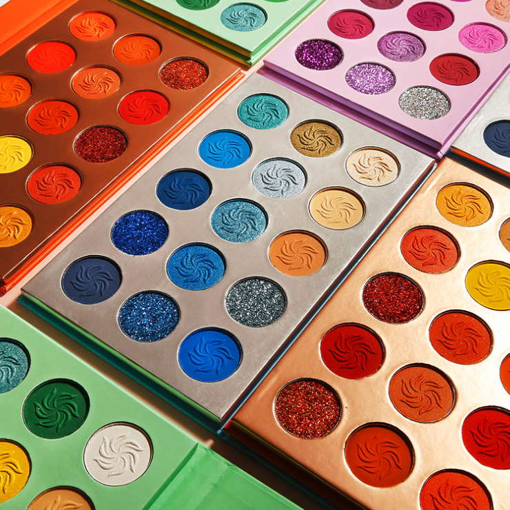 15-Color Glitter Eyeshadow Palette - Blue & Purple