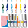 6-Color Nail Liner Gel Polish Set -  UV LED Art Kit