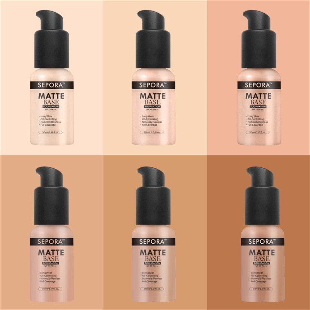 Matte Waterproof Liquid Foundation - 8 Shades