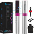 Rechargeable Hair Straightener Brush -  Cordless Ionic Styling Comb