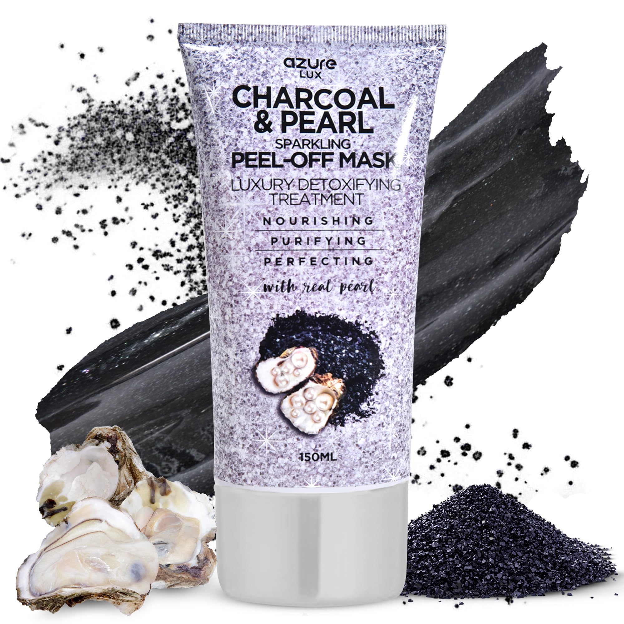 Charcoal & Pearl Peel-Off Face Mask -  Anti-Aging Detox Treatment