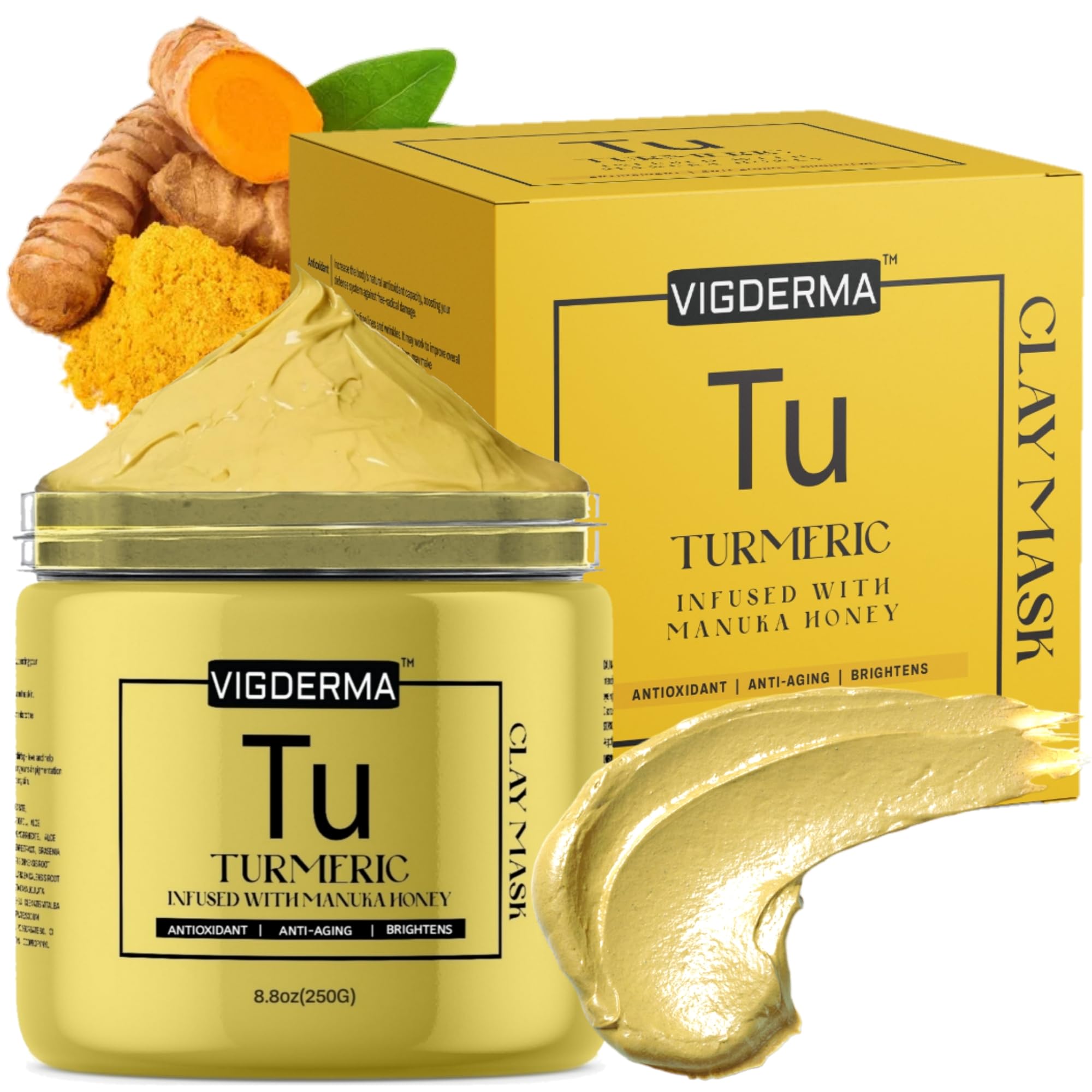 Turmeric & Manuka Honey Clay Mask -  Vitamin C Brightening Treatment