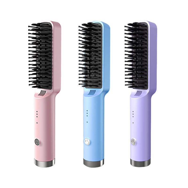 Fast Heated Hair Straightener Brush -  Cordless Styling Tool