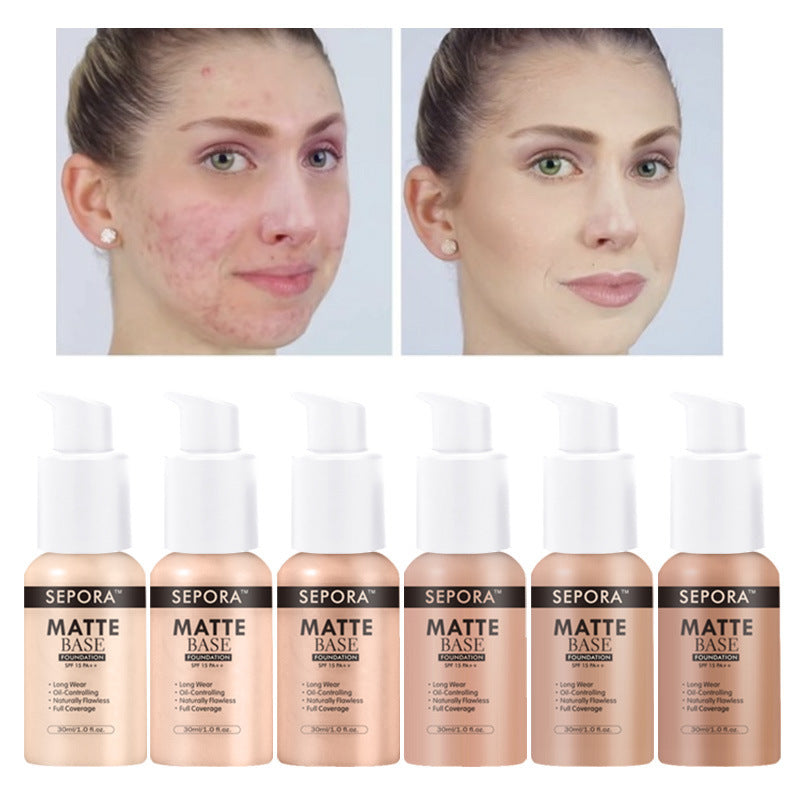 Matte Waterproof Liquid Foundation - 8 Shades