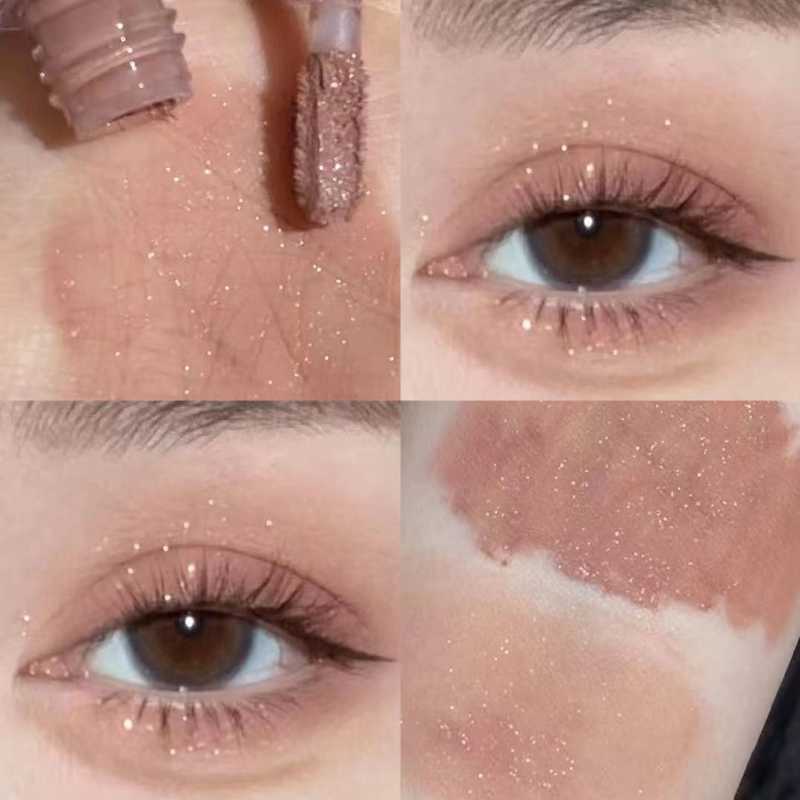 Brown Glitter Eyeshadow Stick and Contour Cream Makeup