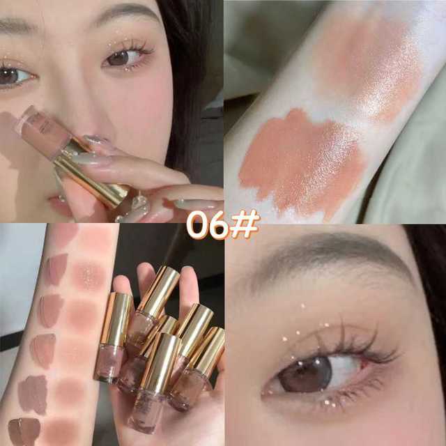 Brown Glitter Eyeshadow Stick and Contour Cream Makeup