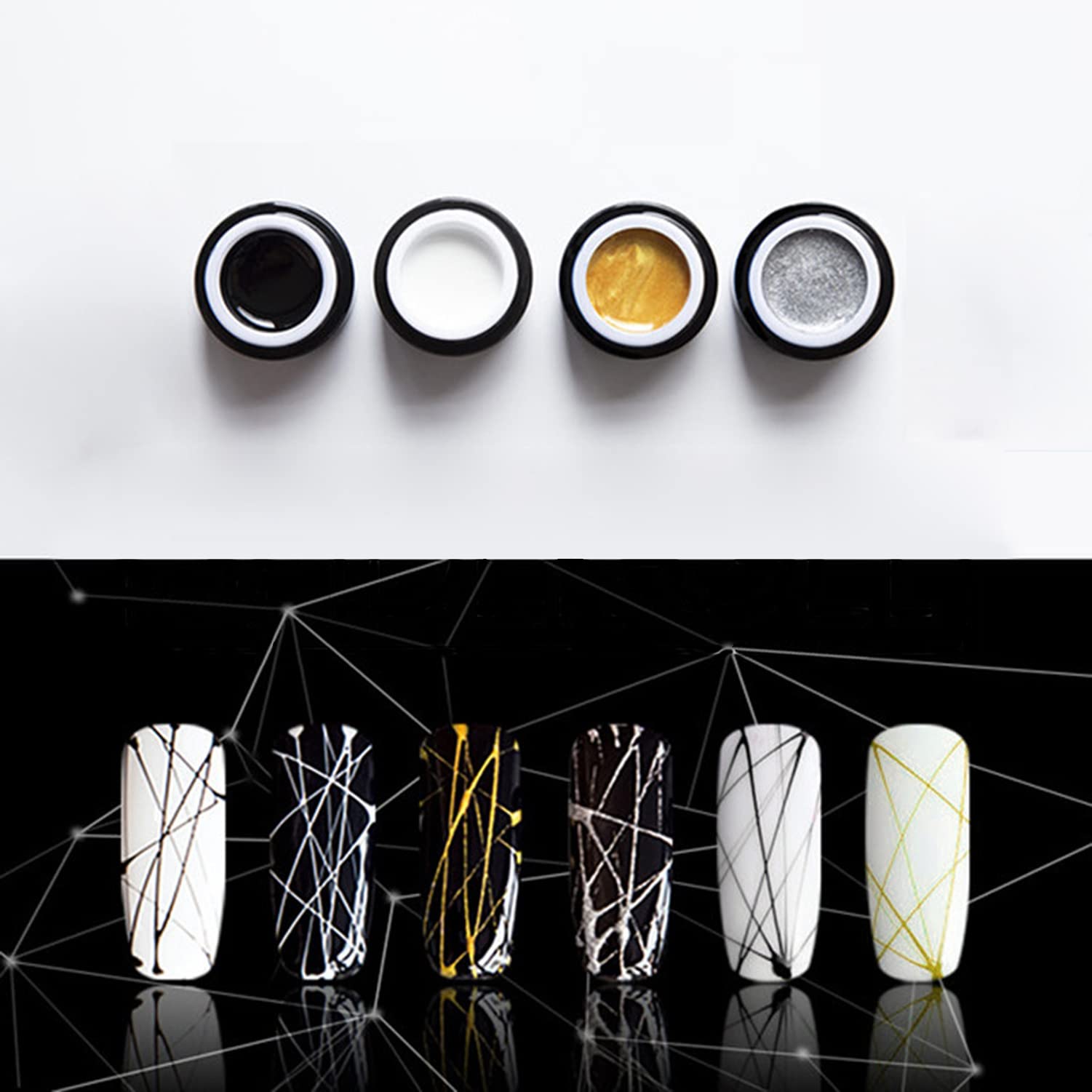 Spider Gel Nail Art Set - 4 Colors UV LED