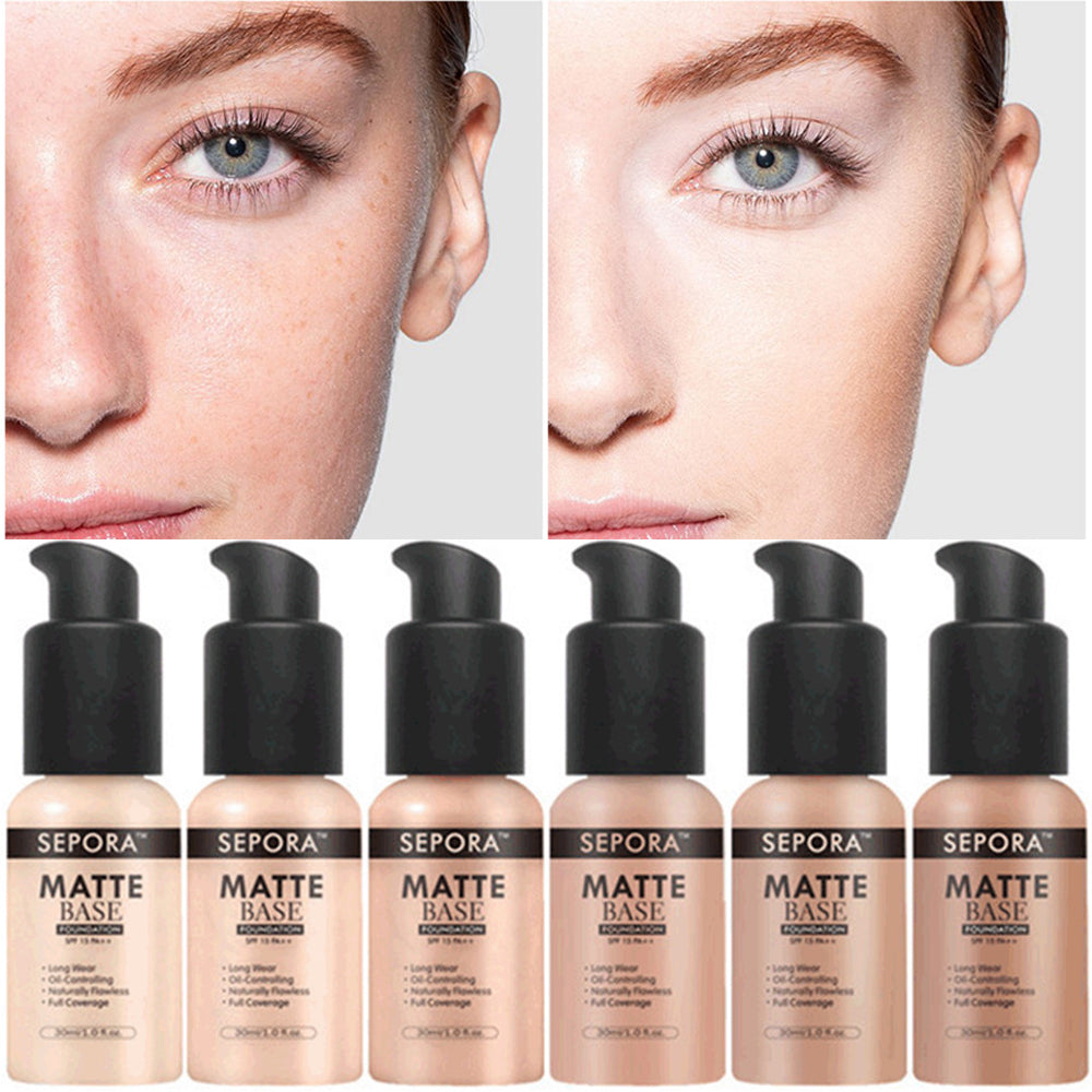 Matte Waterproof Liquid Foundation - 8 Shades