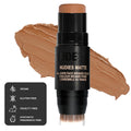 Nudestix Nudies Matte Cream Bronzer 3-in-1 All Over Face Colour for Face Eyes and Lips w/Blending Brush (Bondi Bae)